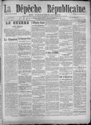 13/07/1917 - La Dépêche républicaine de Franche-Comté [Texte imprimé]