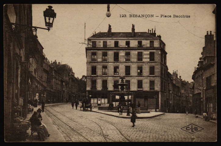 Besançon - Besançon-les-Bains - Place Bacchus. [image fixe] , Besançon : Etablissements C. Lardier - Besançon (Doubs)., 1914/1960