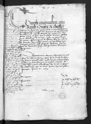 Comptes de la Ville de Besançon, recettes et dépenses, Compte de Pierre de Chaffoy (1er janvier - 31 décembre 1494)