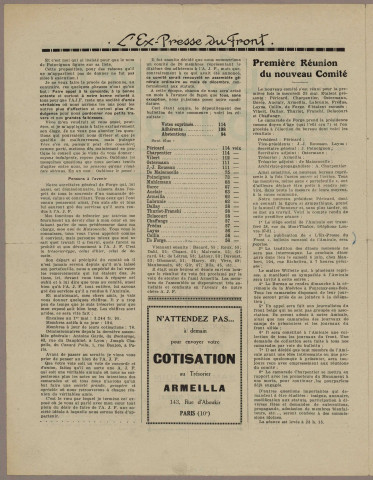 01/05/1921 - L'Ex-presse du front : organe mensuel