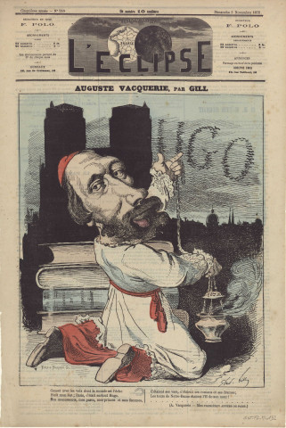 Auguste Vacquerie [image fixe] / par Gill ; Yves & Barret Sc. 1872