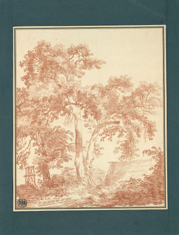Vue de la villa Strozzi / Hubert Robert , [Rome], [1761]