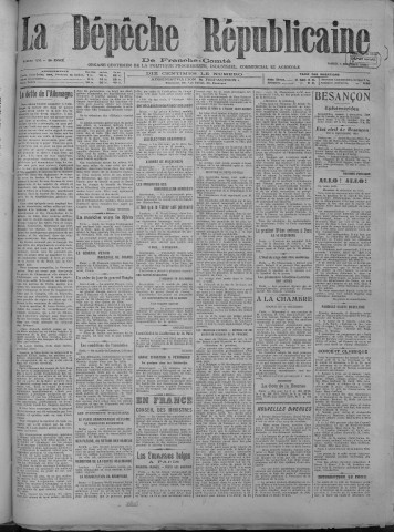 07/12/1918 - La Dépêche républicaine de Franche-Comté [Texte imprimé]