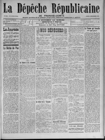 15/12/1913 - La Dépêche républicaine de Franche-Comté [Texte imprimé]