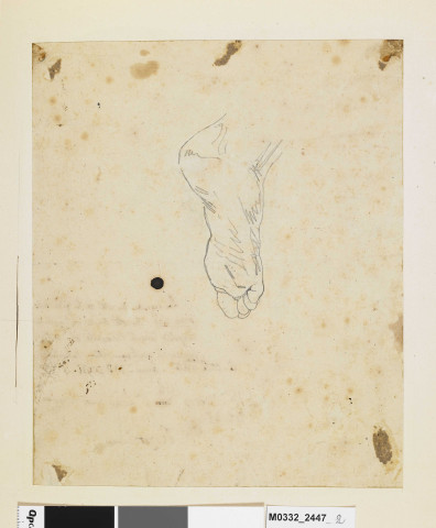 Etude d'un pied gauche (recto) ; étude d'un pied droit (verso)