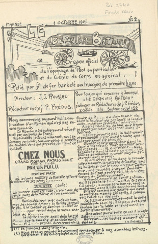 01/10/1915 - Le dernier bateau [Texte manuscrit]