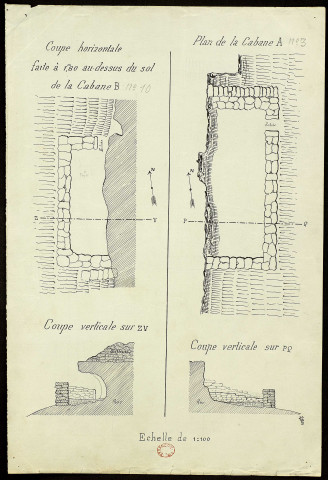 Croquis des fouilles faites à Alaise [dessin] , [S.l.] : [s.n.], [1800-1900]