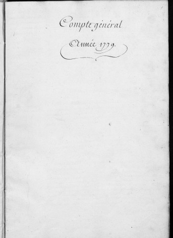 Comptes de la Ville de Besançon, recettes et dépenses, Compte de Pierre Bourdarye (1779)
