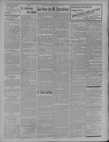 25/07/1922 - La Dépêche républicaine de Franche-Comté [Texte imprimé]
