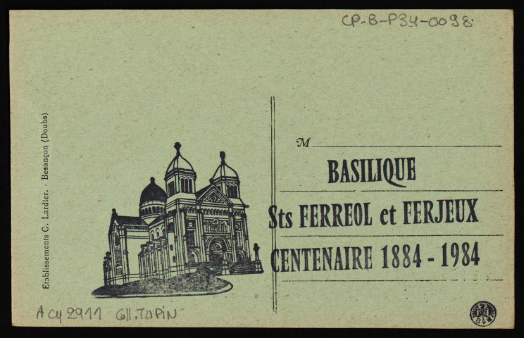 Besançon. - Basilique des Saints Férréol et Ferjeux - Statues de la Façade [image fixe] , Besançon : Etablissement C. Lardier. - Besançon (Doubs), 1930/1984