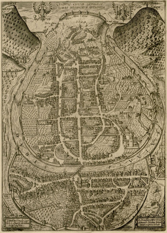 Vesontio civitas imperialis libera Sequanorum metropolis. / Jo. Maublan pictor Vesont. delineavit  ; Nicolaus Spirain Divio. Sculpsit et excudit , [S.l] : [s.n], 1618