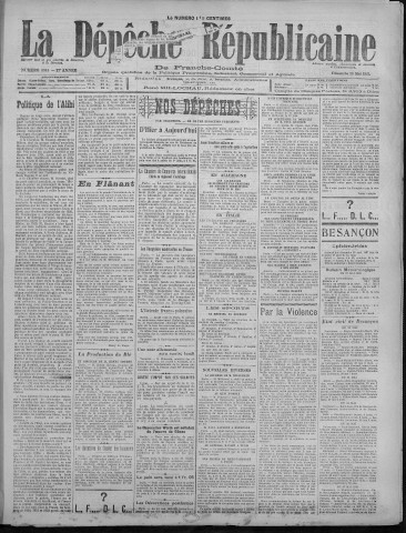 28/05/1922 - La Dépêche républicaine de Franche-Comté [Texte imprimé]