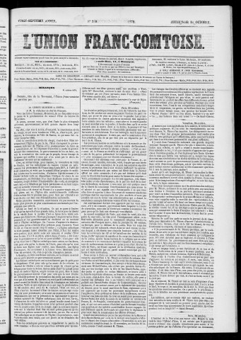 31/10/1872 - L'Union franc-comtoise [Texte imprimé]