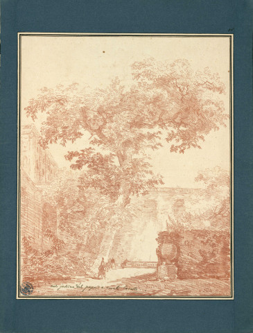 10 - Vue du jardin du palais du Quirinal / Hubert Robert , [Rome], 1761