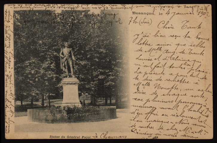 Besançon - Statue du Général Pajol. [image fixe] , 1897/1900