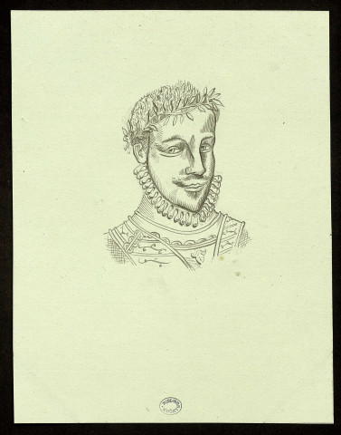 Gaulard, écrivain dolois. Tête légèrement tournée vers la droite, regardant de face [dessin] , [S.l.] : [s.n.], [1800-1899]