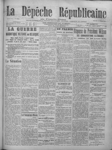 16/10/1918 - La Dépêche républicaine de Franche-Comté [Texte imprimé]