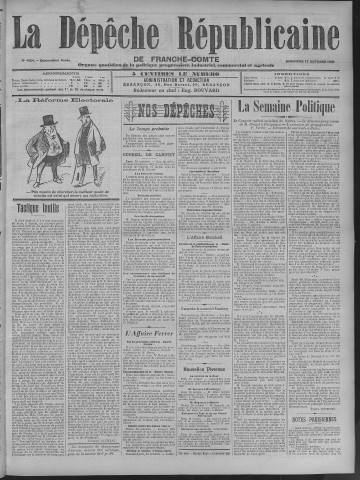 17/10/1909 - La Dépêche républicaine de Franche-Comté [Texte imprimé]