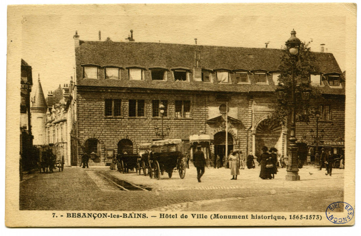 Besançon - Besançon-les-Bains - Hôtel de Ville (Monument historique, 1565-1573). [image fixe] , Besançon : Etablissements C. Lardier - Besançon, 1914/1927