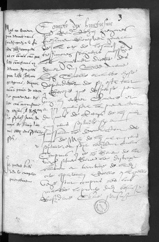 Comptes de la Ville de Besançon, recettes et dépenses, Compte de Jehan Grégoire(1er juin 1576 - 31 mai 1577)