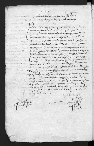 Comptes de la Ville de Besançon, recettes et dépenses, Compte de Estienne Bourgeois (1er janvier - 31 décembre 1553)