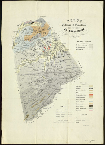 Carte géologique et phytostatique des environs de Montbéliard. [Document cartographique] , Montbéliard : lith. L. Haag, 1850/1900