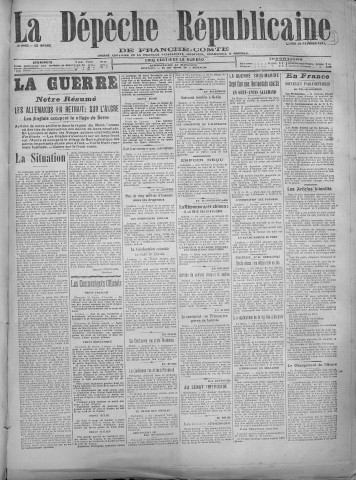 26/02/1917 - La Dépêche républicaine de Franche-Comté [Texte imprimé]