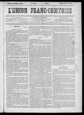 19/06/1880 - L'Union franc-comtoise [Texte imprimé]