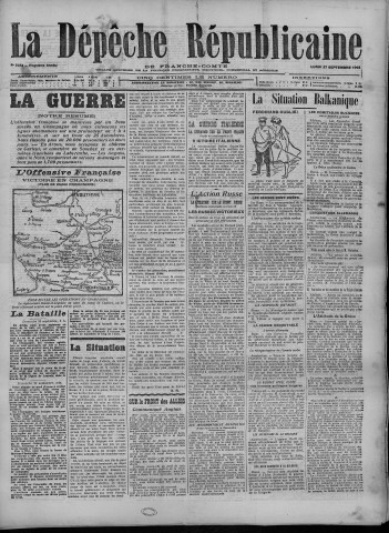 27/09/1915 - La Dépêche républicaine de Franche-Comté [Texte imprimé]
