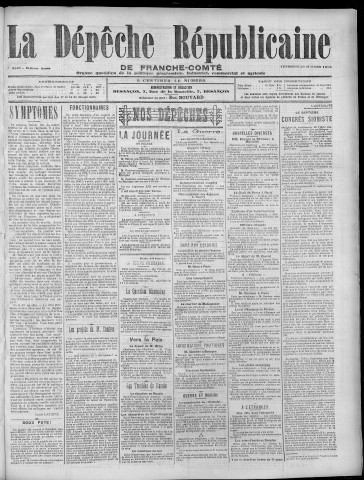 28/07/1905 - La Dépêche républicaine de Franche-Comté [Texte imprimé]