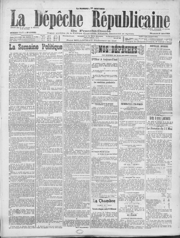 08/06/1924 - La Dépêche républicaine de Franche-Comté [Texte imprimé]