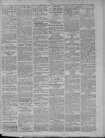 02/05/1922 - La Dépêche républicaine de Franche-Comté [Texte imprimé]