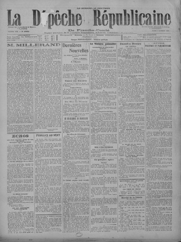 05/10/1920 - La Dépêche républicaine de Franche-Comté [Texte imprimé]