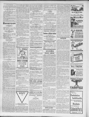 29/07/1931 - La Dépêche républicaine de Franche-Comté [Texte imprimé]