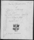 Ms Duvernoy 43 - Livre d'immatriculation au collège des Montbéliards, copie d'un livre intitulé : « Extrait des vieilles archives du collège des Montbéliards. A Tubingue, MDCCLXXV »