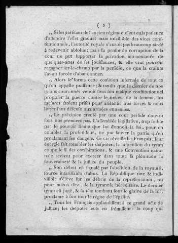 Extrait des registres du Conseil général en permanence du département du Doubs. séance publique du... 10 juin 1793...