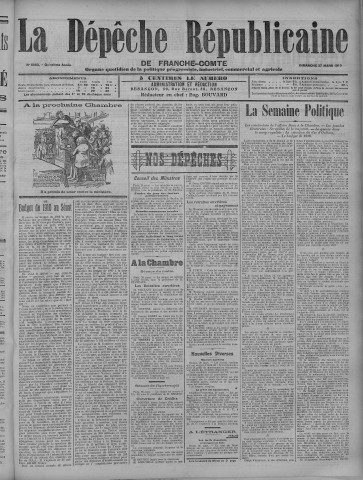 27/03/1910 - La Dépêche républicaine de Franche-Comté [Texte imprimé]