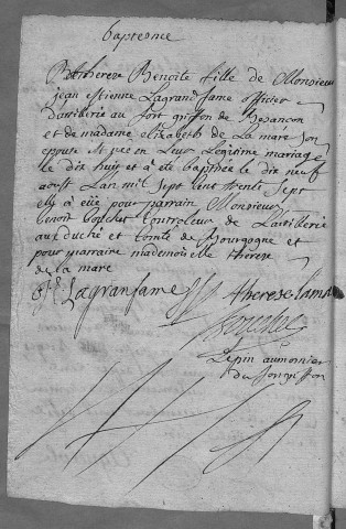 Registre d'établissements militaires : Fort Griffon
baptêmes (naissances), mariages sépultures (décès) (31 décembre 1736 - 11 décembre 1764)