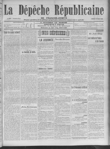 15/08/1908 - La Dépêche républicaine de Franche-Comté [Texte imprimé]
