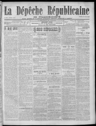 20/06/1905 - La Dépêche républicaine de Franche-Comté [Texte imprimé]