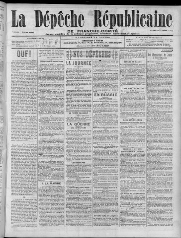 30/01/1905 - La Dépêche républicaine de Franche-Comté [Texte imprimé]