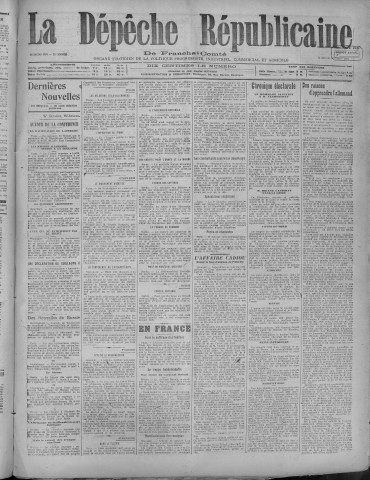 28/10/1919 - La Dépêche républicaine de Franche-Comté [Texte imprimé]