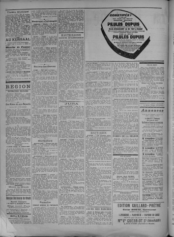 21/12/1918 - La Dépêche républicaine de Franche-Comté [Texte imprimé]