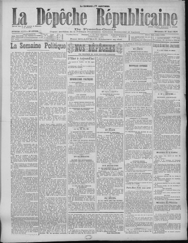 31/08/1924 - La Dépêche républicaine de Franche-Comté [Texte imprimé]