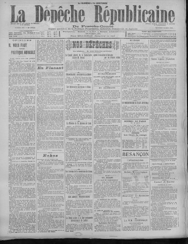 24/08/1921 - La Dépêche républicaine de Franche-Comté [Texte imprimé]
