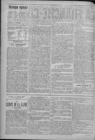 15/11/1890 - La Franche-Comté : journal politique de la région de l'Est