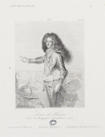 Louis de France / Dessiné par L. Massard Gravé par Pigeot jeune Diagraphe et Pantographe Gavard.- L. Massard