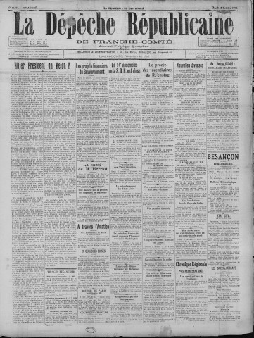 12/10/1933 - La Dépêche républicaine de Franche-Comté [Texte imprimé]