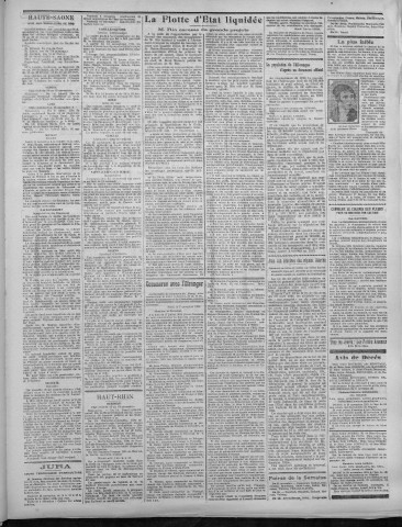 21/11/1921 - La Dépêche républicaine de Franche-Comté [Texte imprimé]