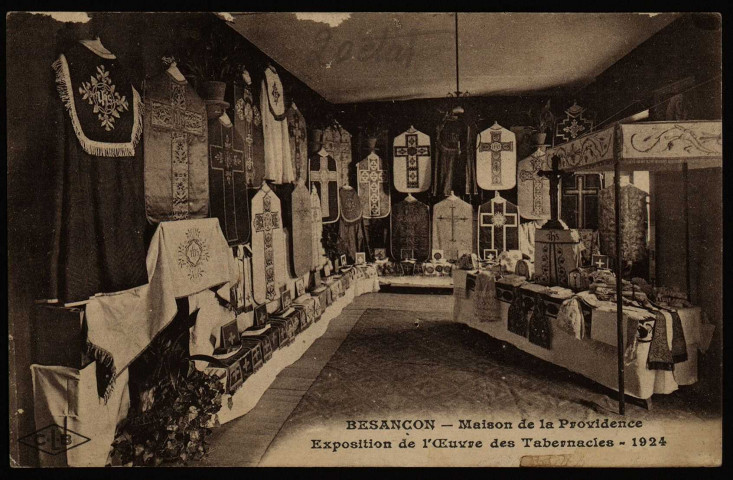 Besançon. - Maison de la Providence. Exposition de l'Oeuvre des Tabernacles - 1924 [image fixe] , Besançon : Etablissements C. Lardier ; C. L. B., 1924